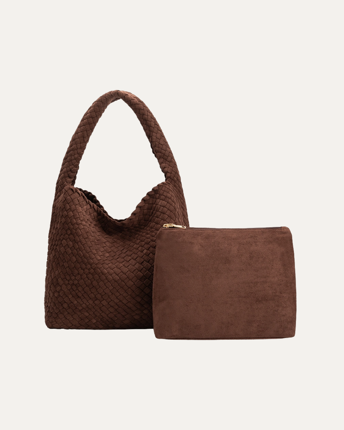 Johanna Chocolate Suede Tote Bag