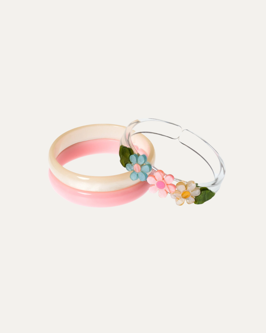 Daisy Flower Bangle Set