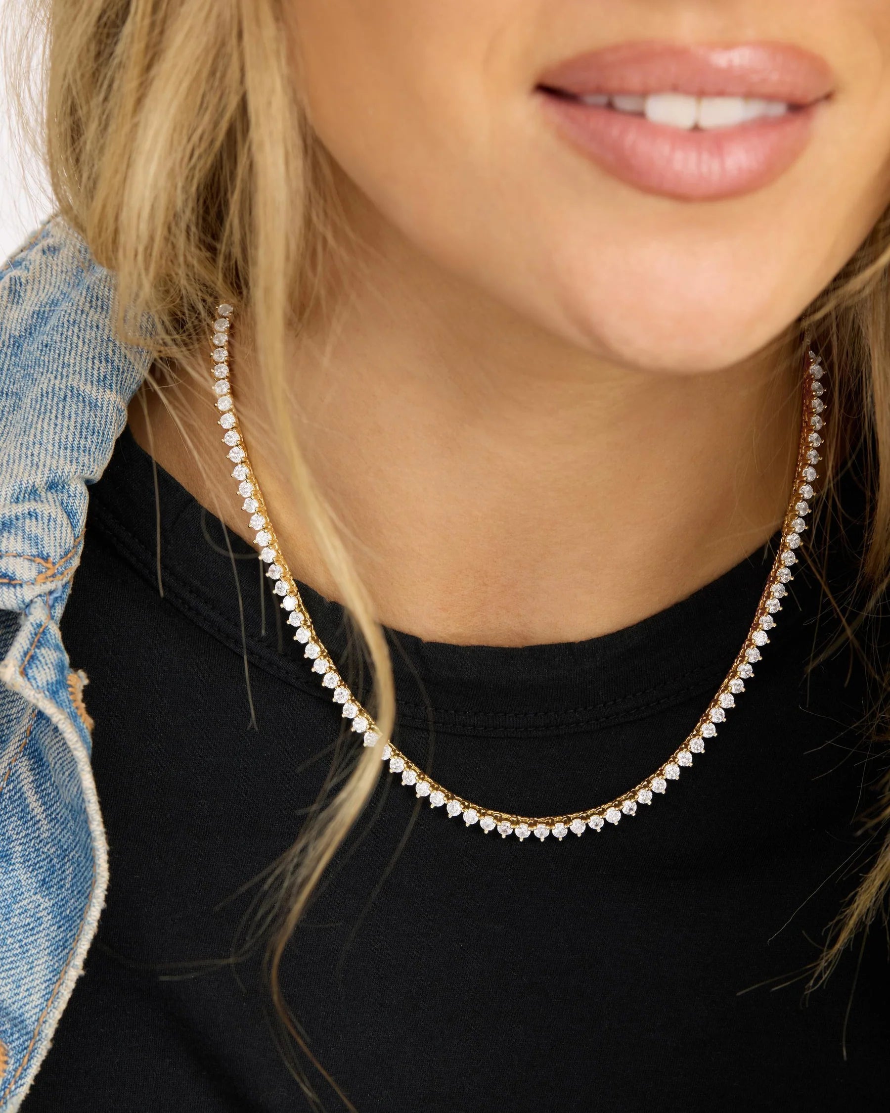 Not Your Basic Gold Tennis Necklace | Gold