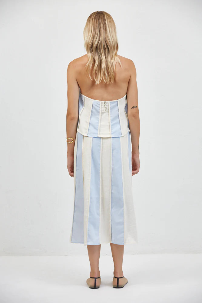 Roanne Skirt | Cream Blue
