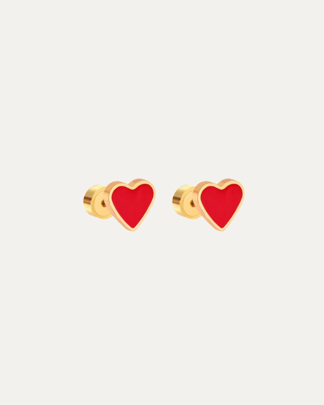 Red Sweethearts Stud Earrings