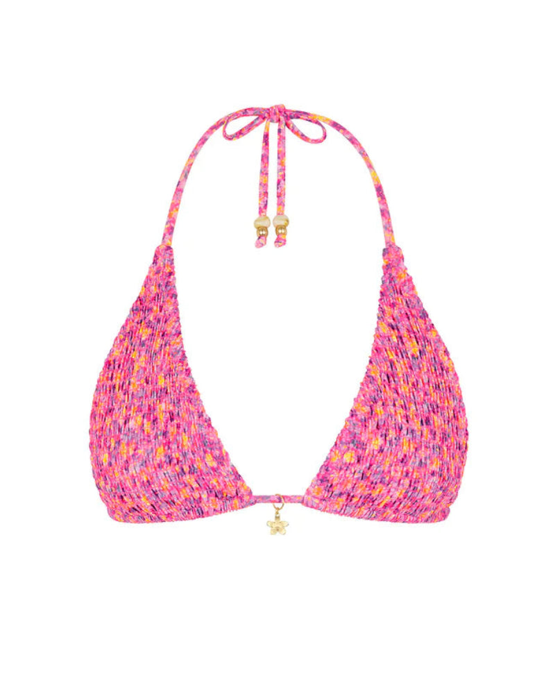 Shirred Triangle Bikini Top | Gelato Bloom