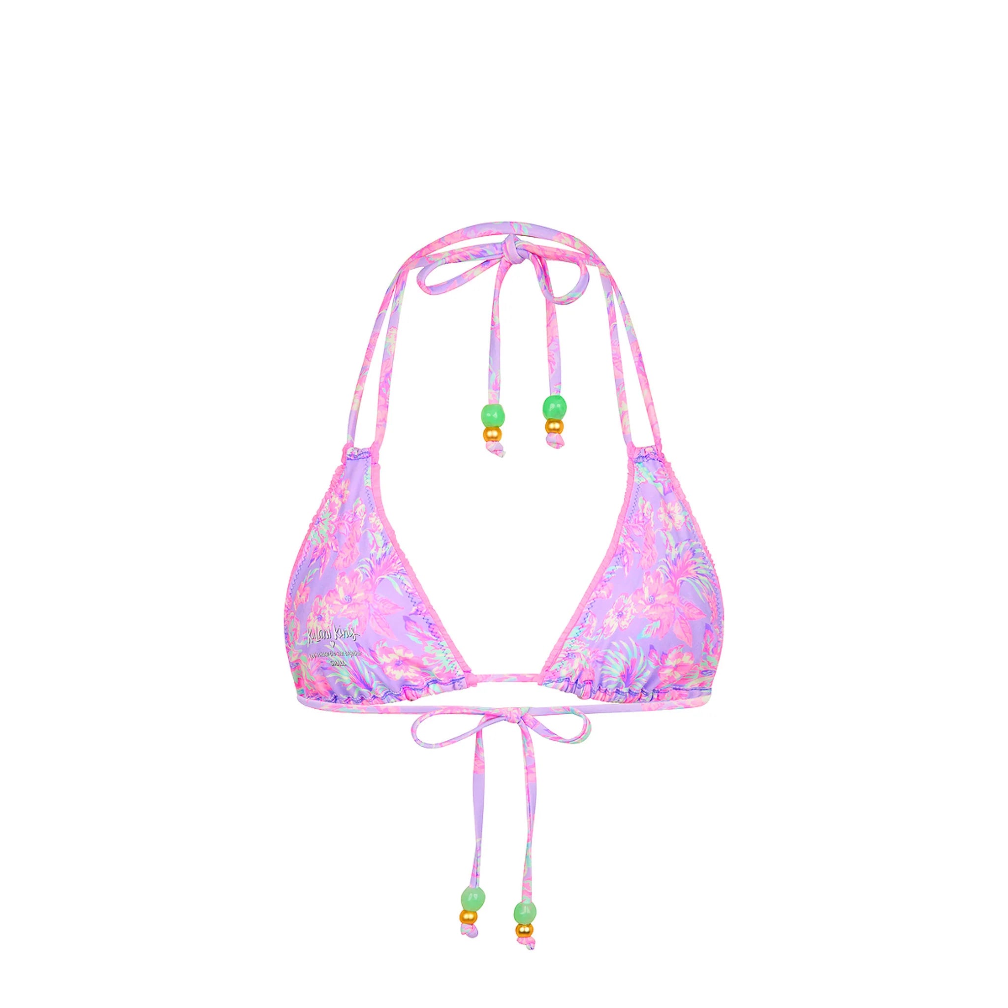 Decorative Panel Halter Bikini Top | Lilac Love
