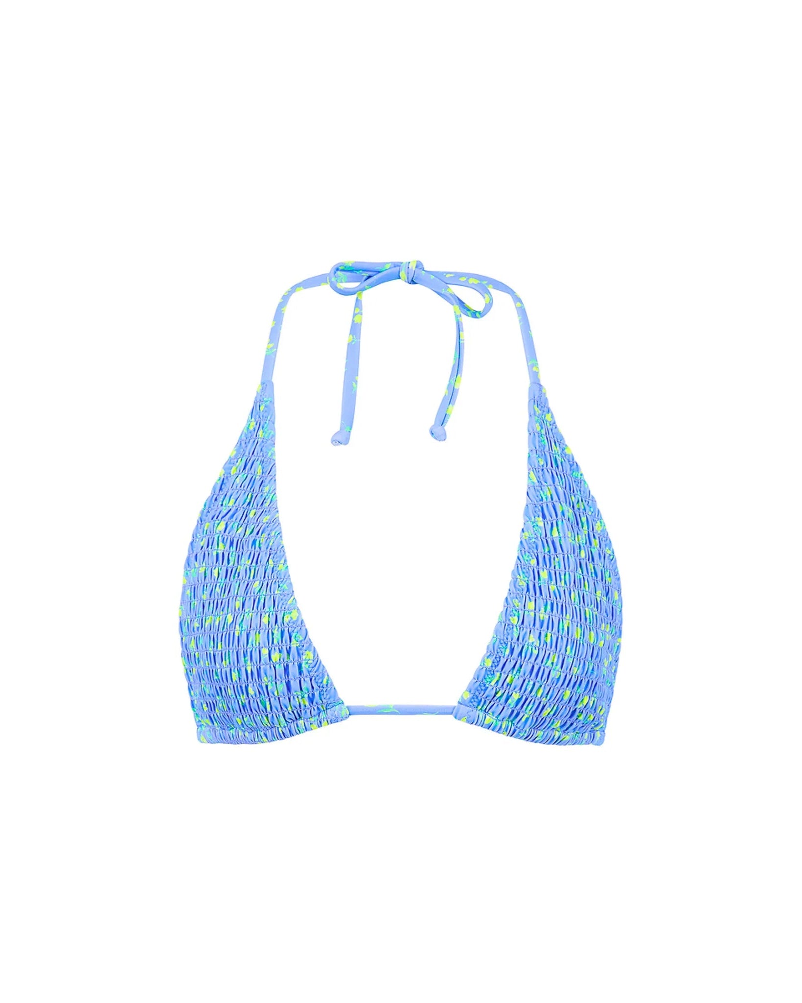 Shirred Triangle Bikini Top | Lemon Bloom
