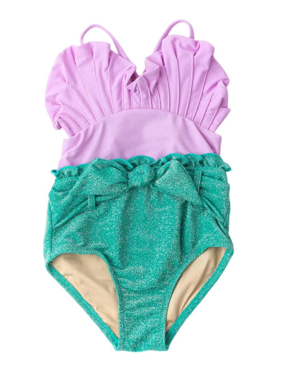 Girls Water Appearing One Piece | Shimmer Mermaid Lilac