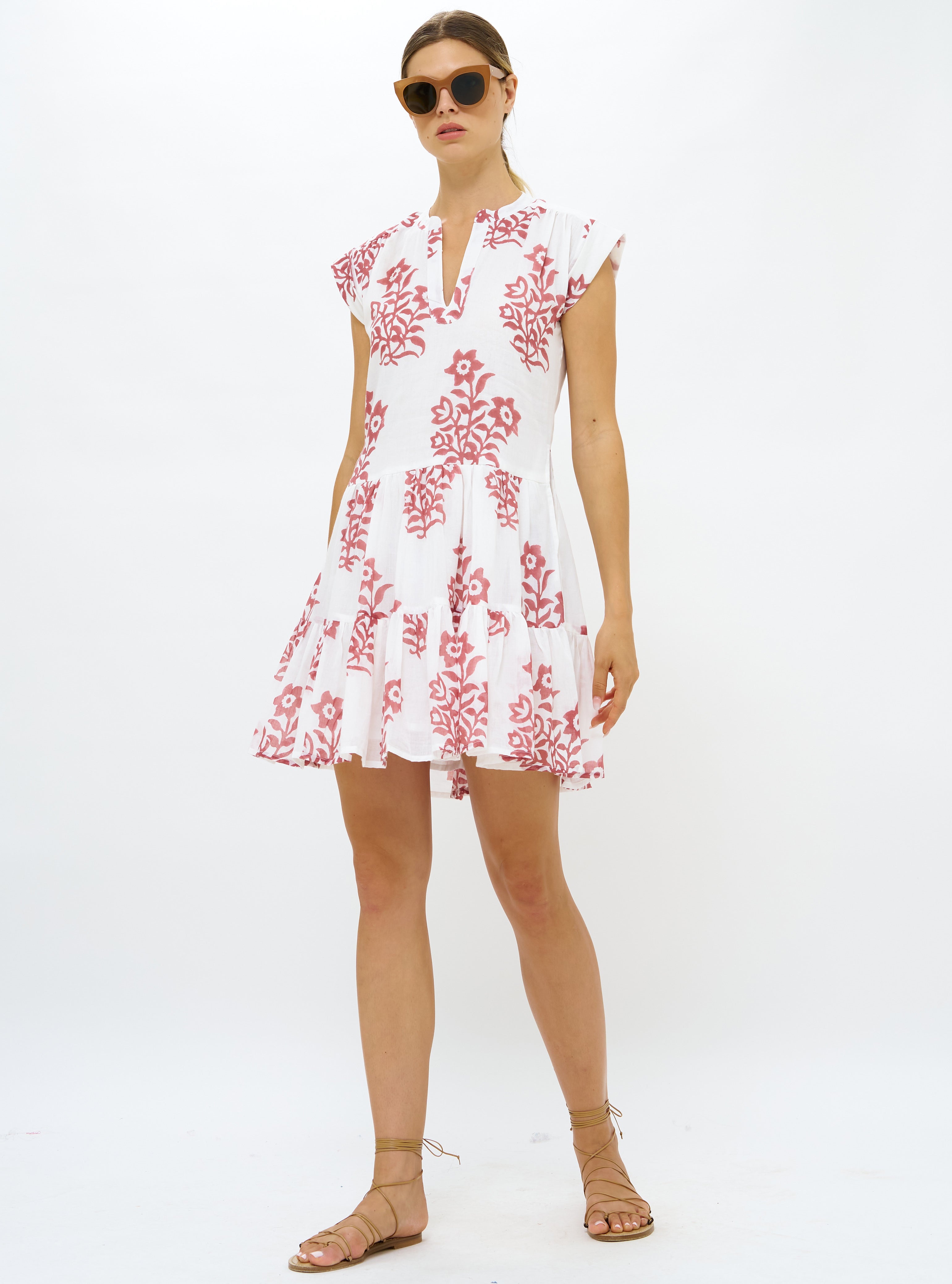 Roll Sleeve Dress in Jakarta Brown