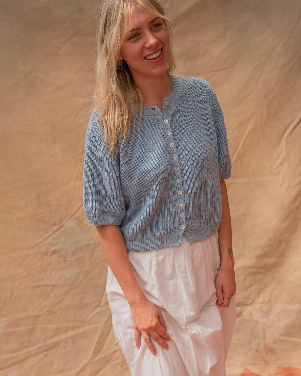 Coastal Cardigan in Light Blue