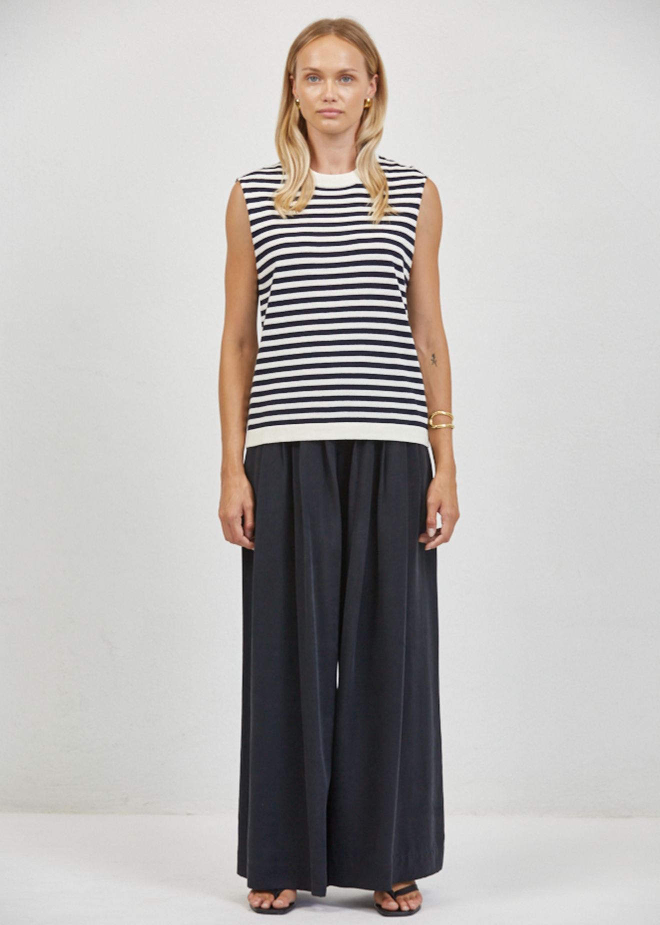 Teagan Striped Sleeveless Top