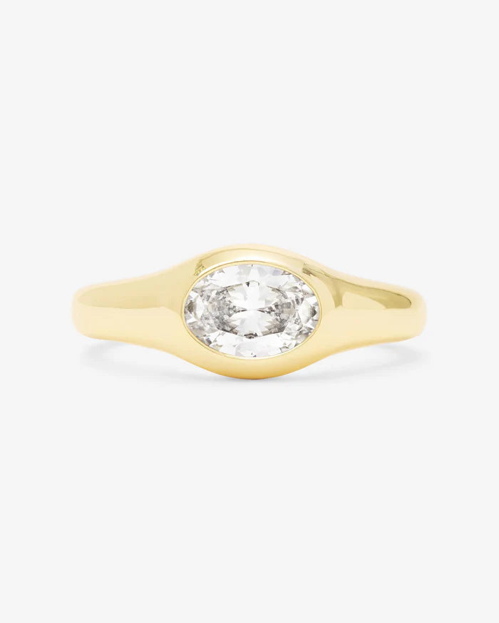 She's a Boss Signet Ring | Gold