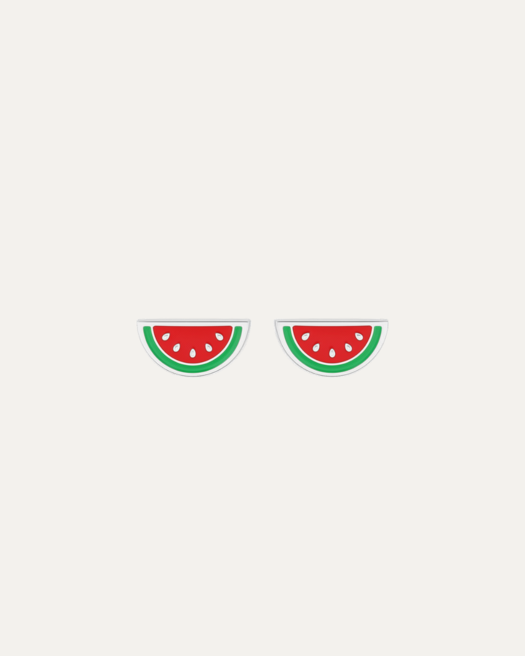Silver Watermelons Stud Earrings