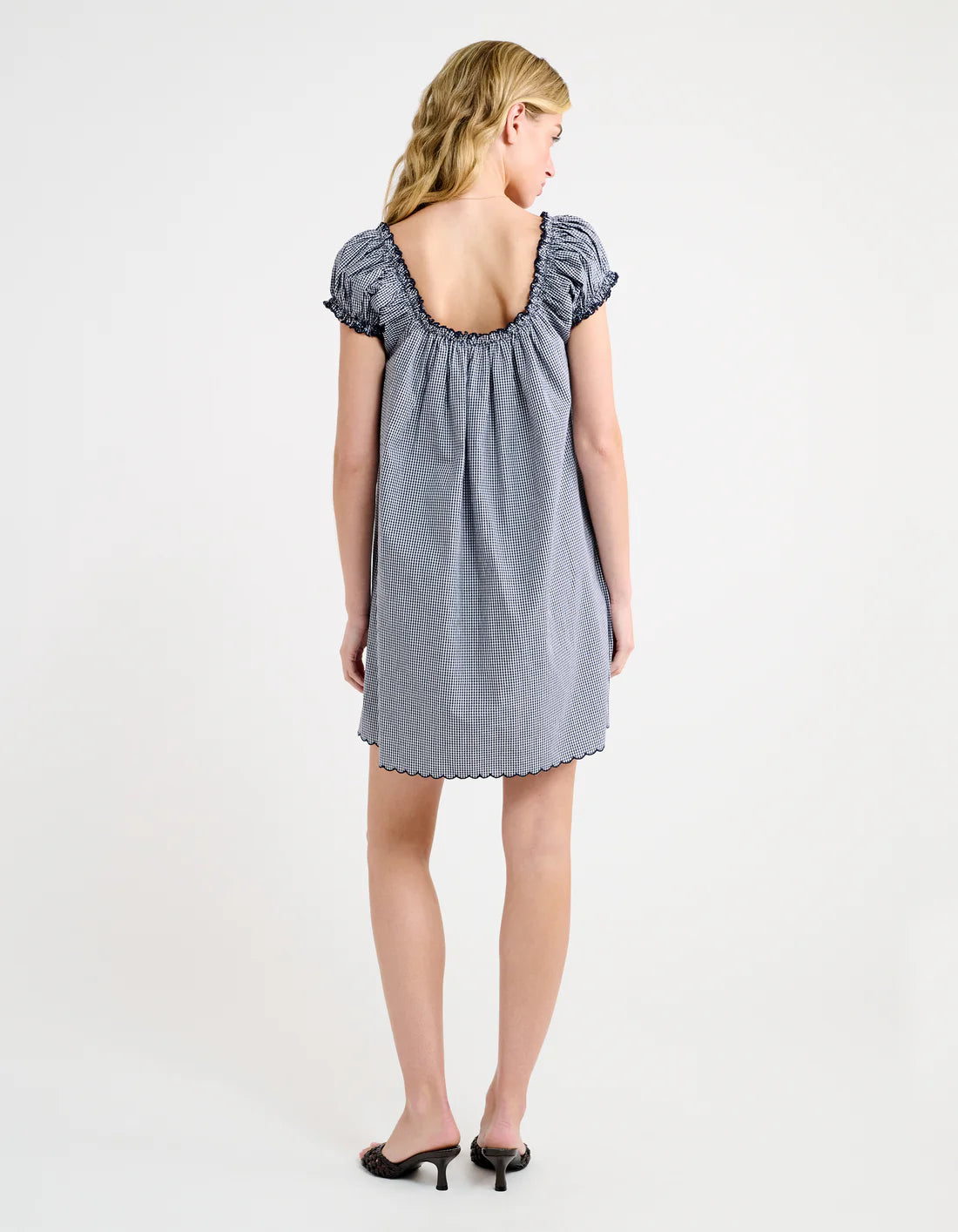Slowtide Mini Dress | Navy Gingham