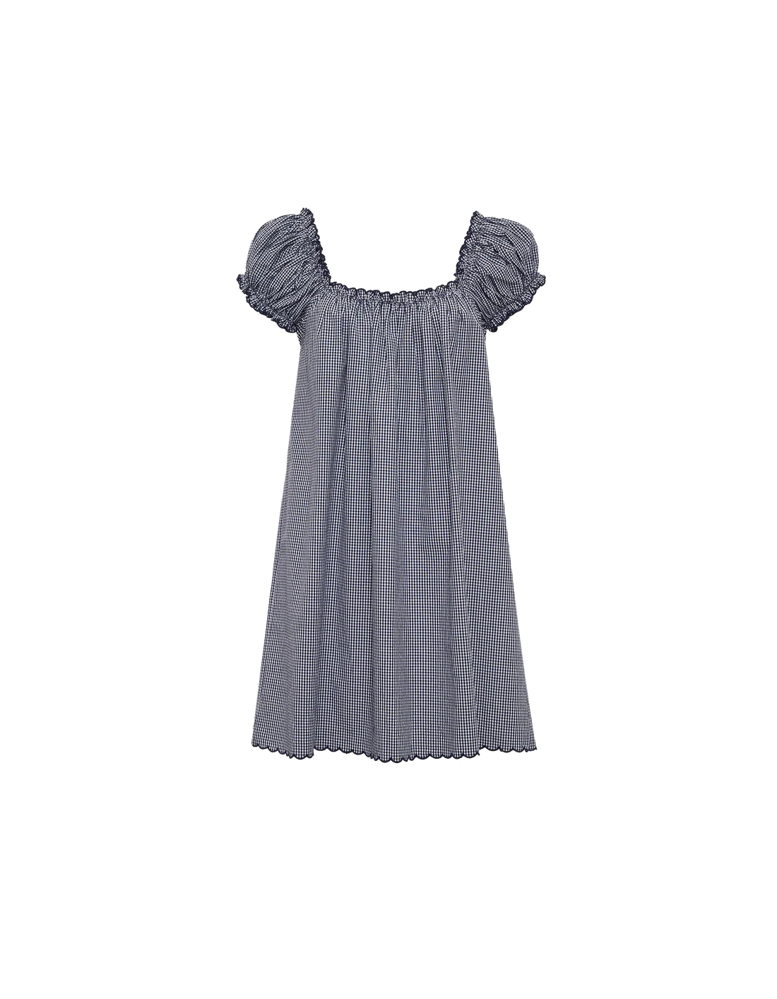 Slowtide Mini Dress | Navy Gingham