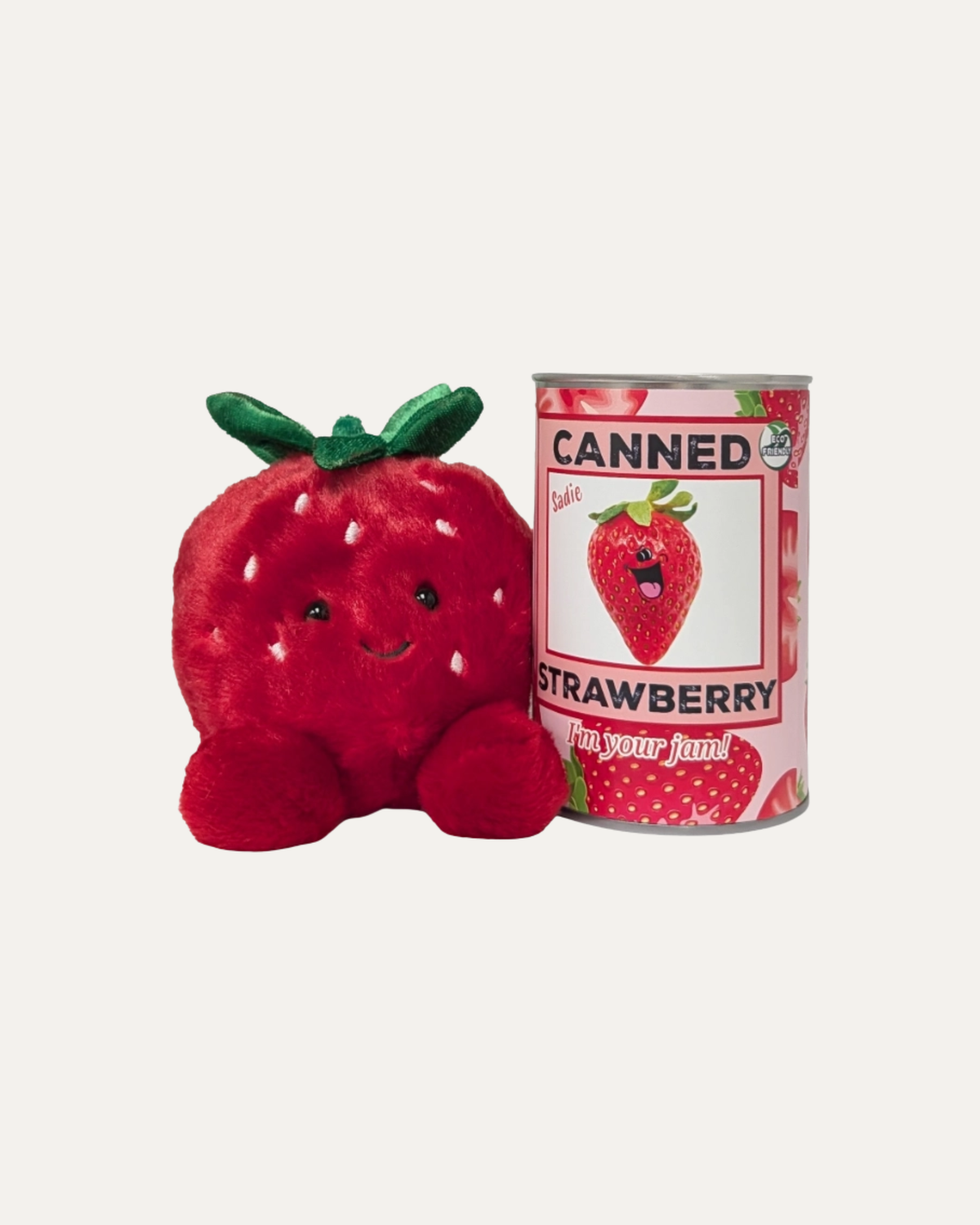 Sadie the Strawberry in a Can