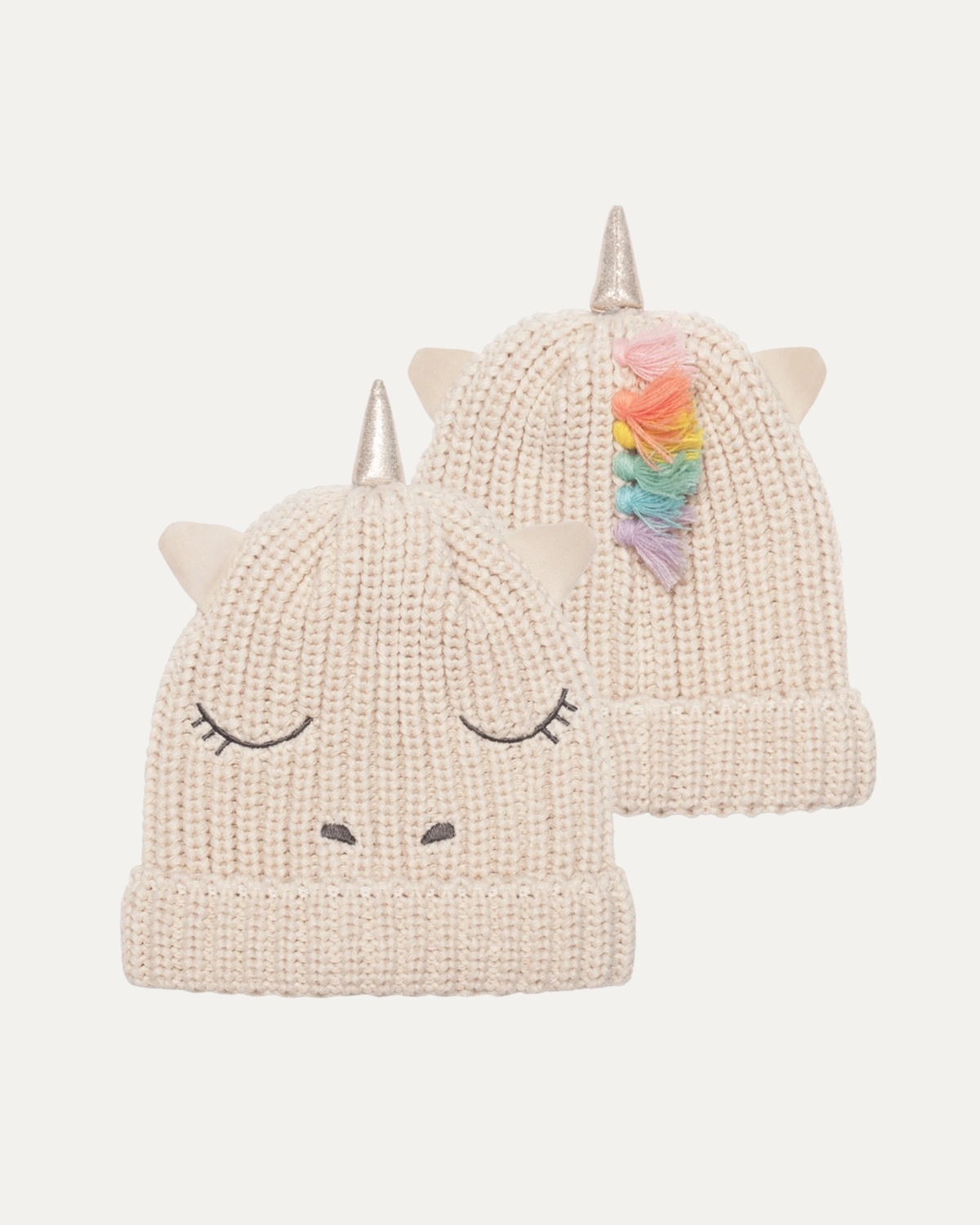 Rainbow Unicorn Knitted Hat