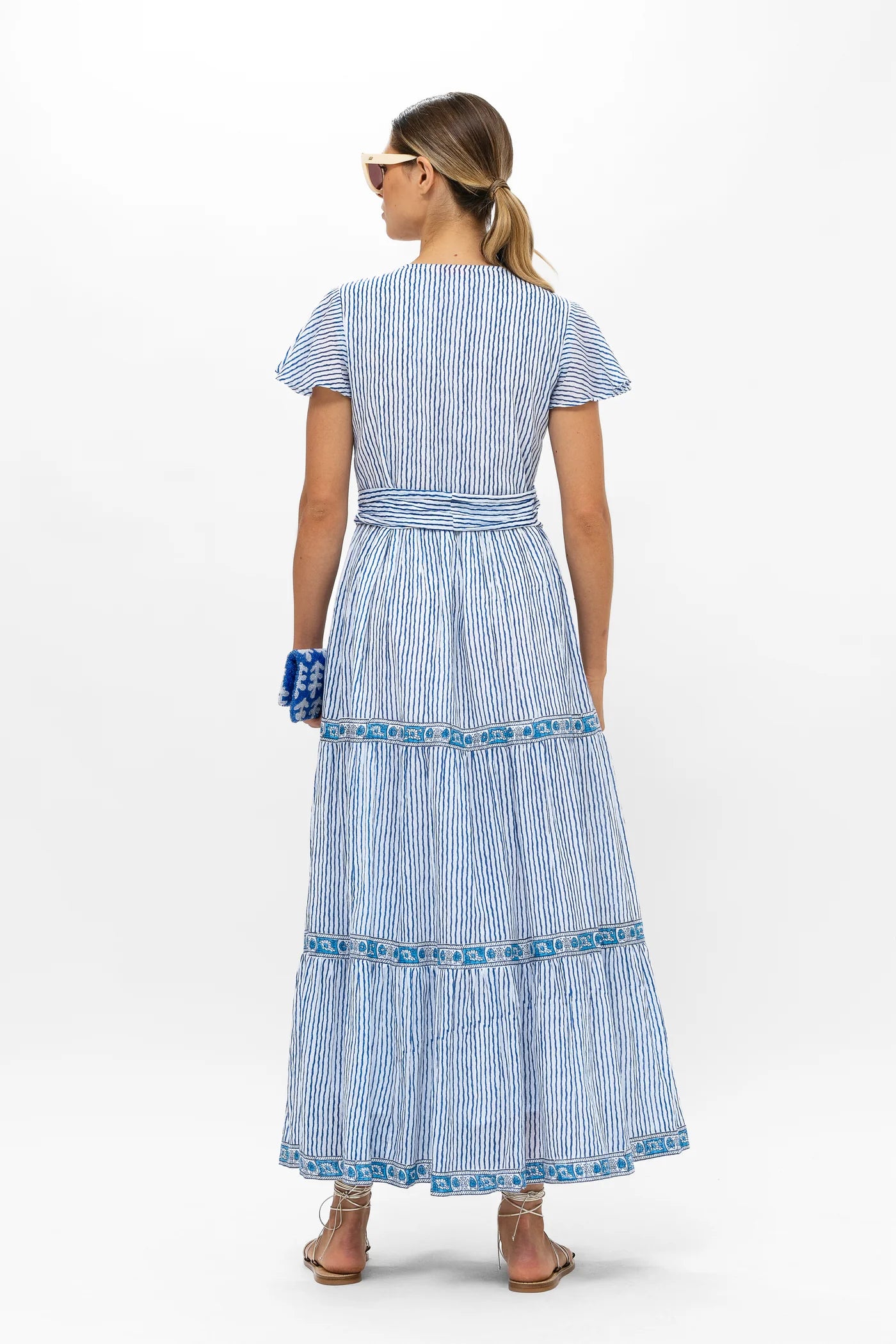 V-Neck Maxi Dress in Sorrento Blue