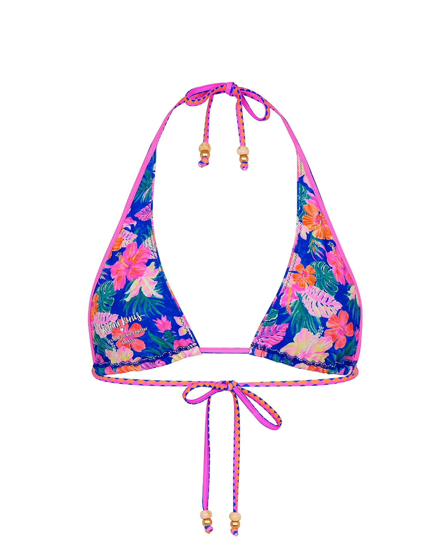 Bind Tie Halter Bikini Top | Electric Palms