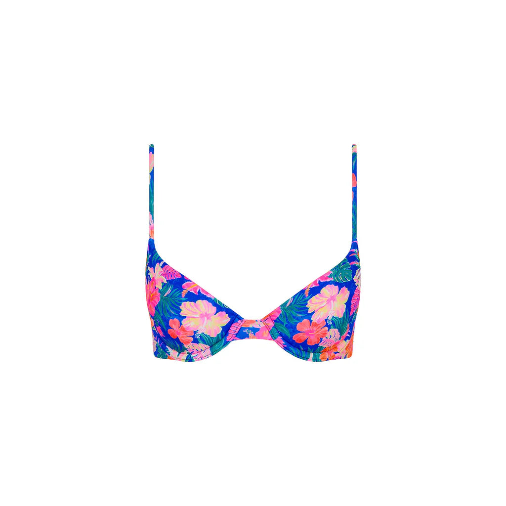 Slim Underwire Bra Bikini Top | Electric Palms