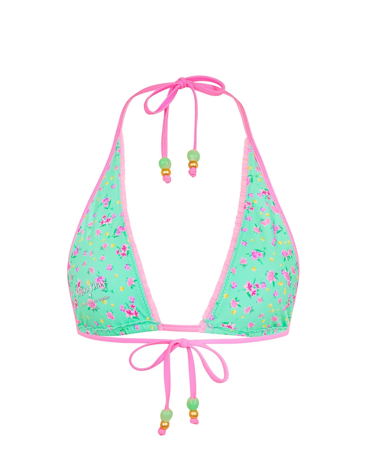 Decorative Bind Halter Bikini Top | Mint Macaron