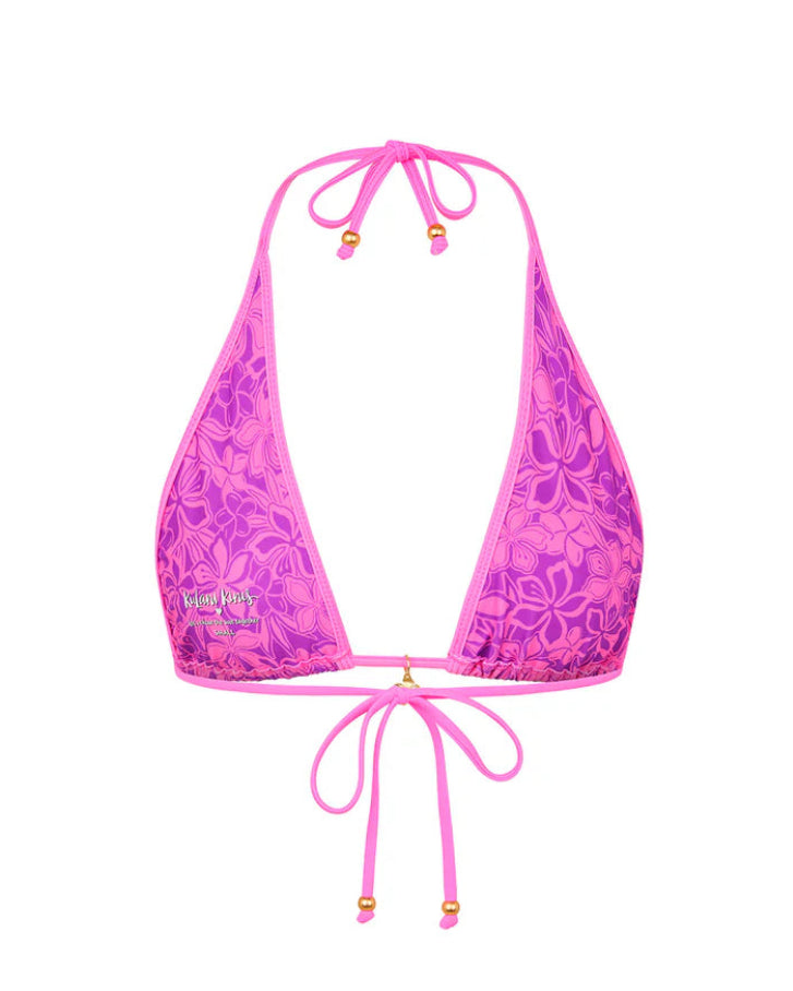 Bind Triangle Halter Bikini Top | Bubble Berry