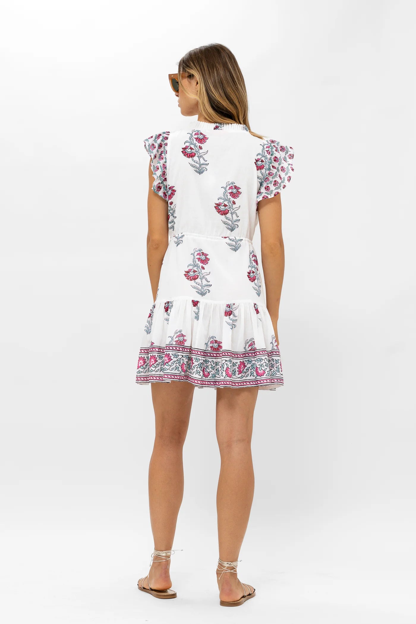 Cinched Flirty Short Dress in Terra Pink