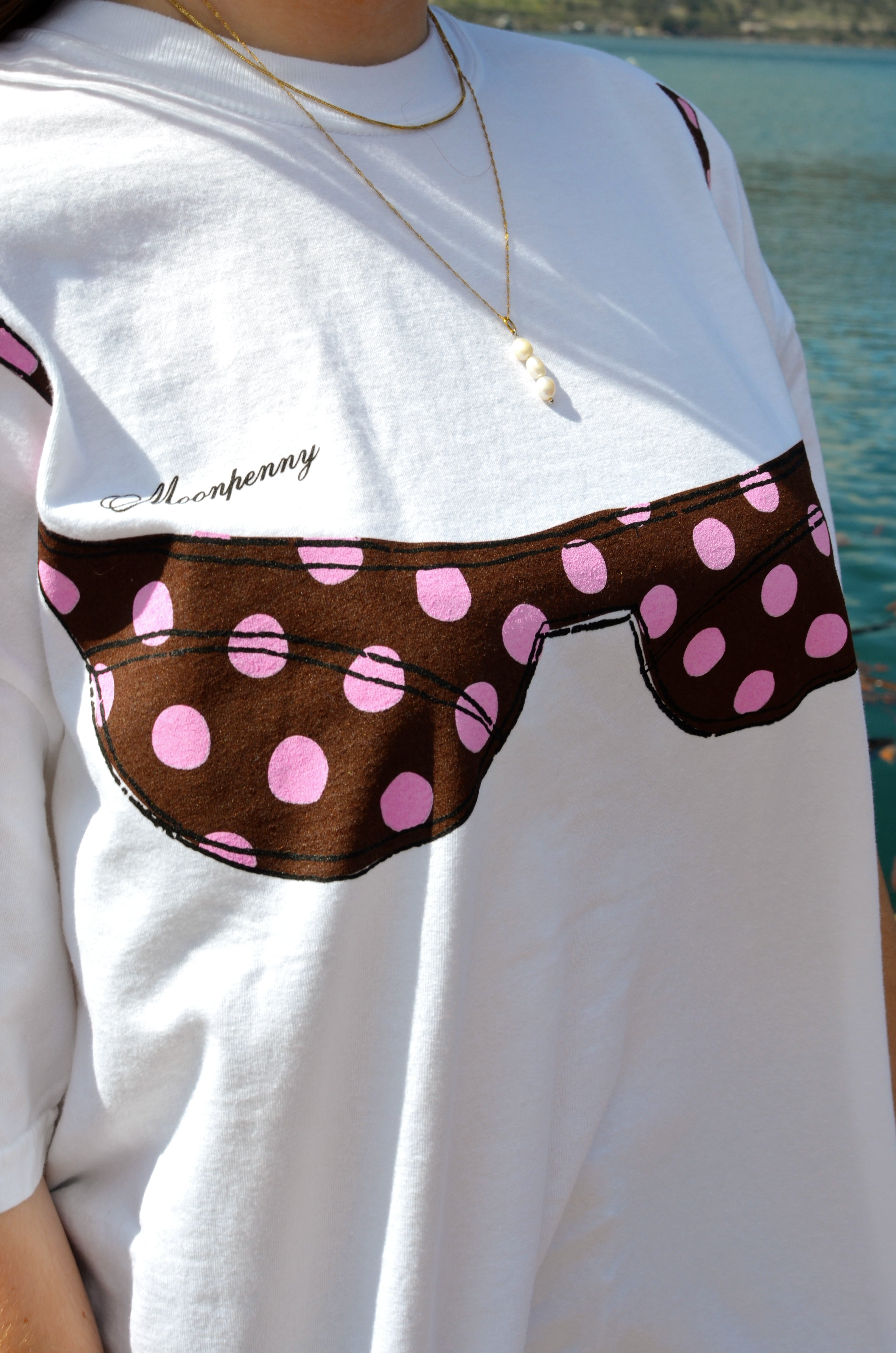 Bikini Coverup Tee | Polka Dot