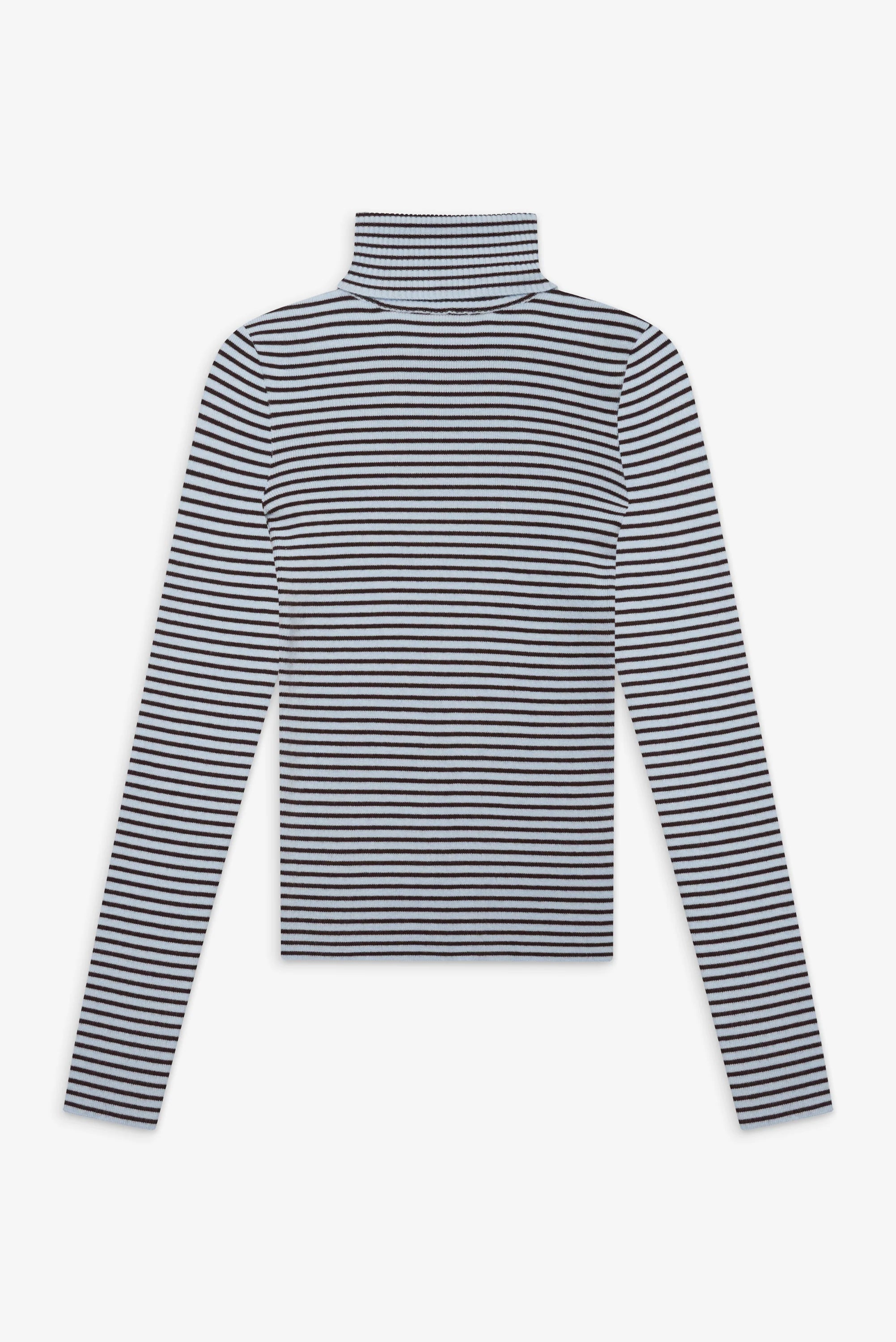 Tucker Cloud Knit Turtleneck Sweater in Montauk Stripe