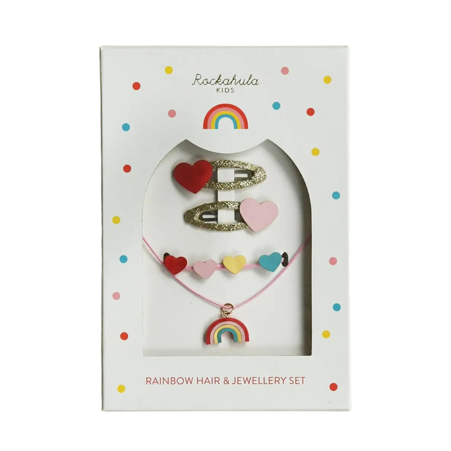 Vintage Rainbow Hair & Jewellery Set