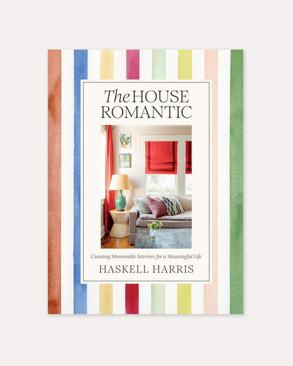Book cover of 'The House Romantic' by Haskell Harris with colorful striped design