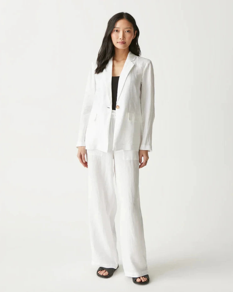 Jules Linen Pant | White