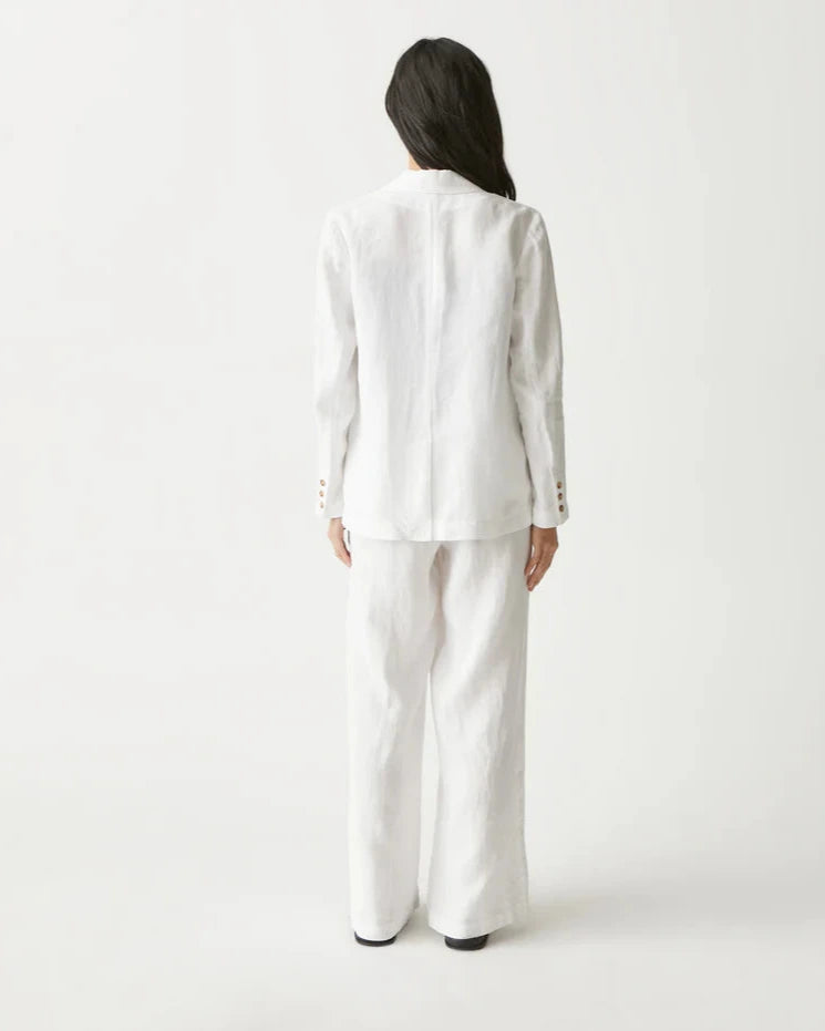 Jules Linen Pant | White