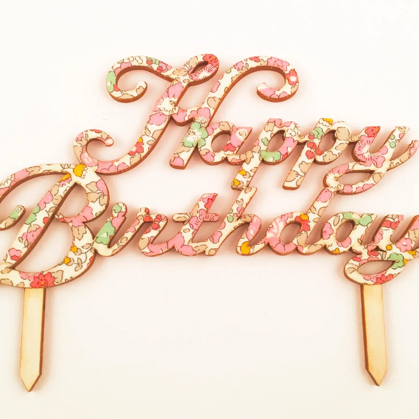 Betsy Ann Liberty of London Happy Birthday Cake Topper