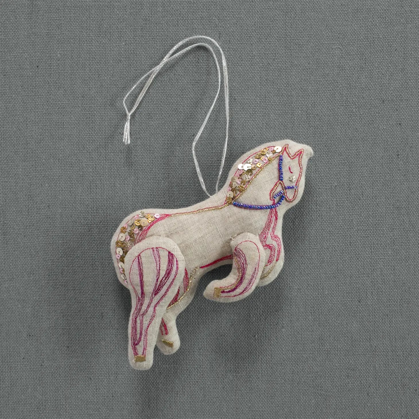 Cotton Carousel Pony Horse Ornament