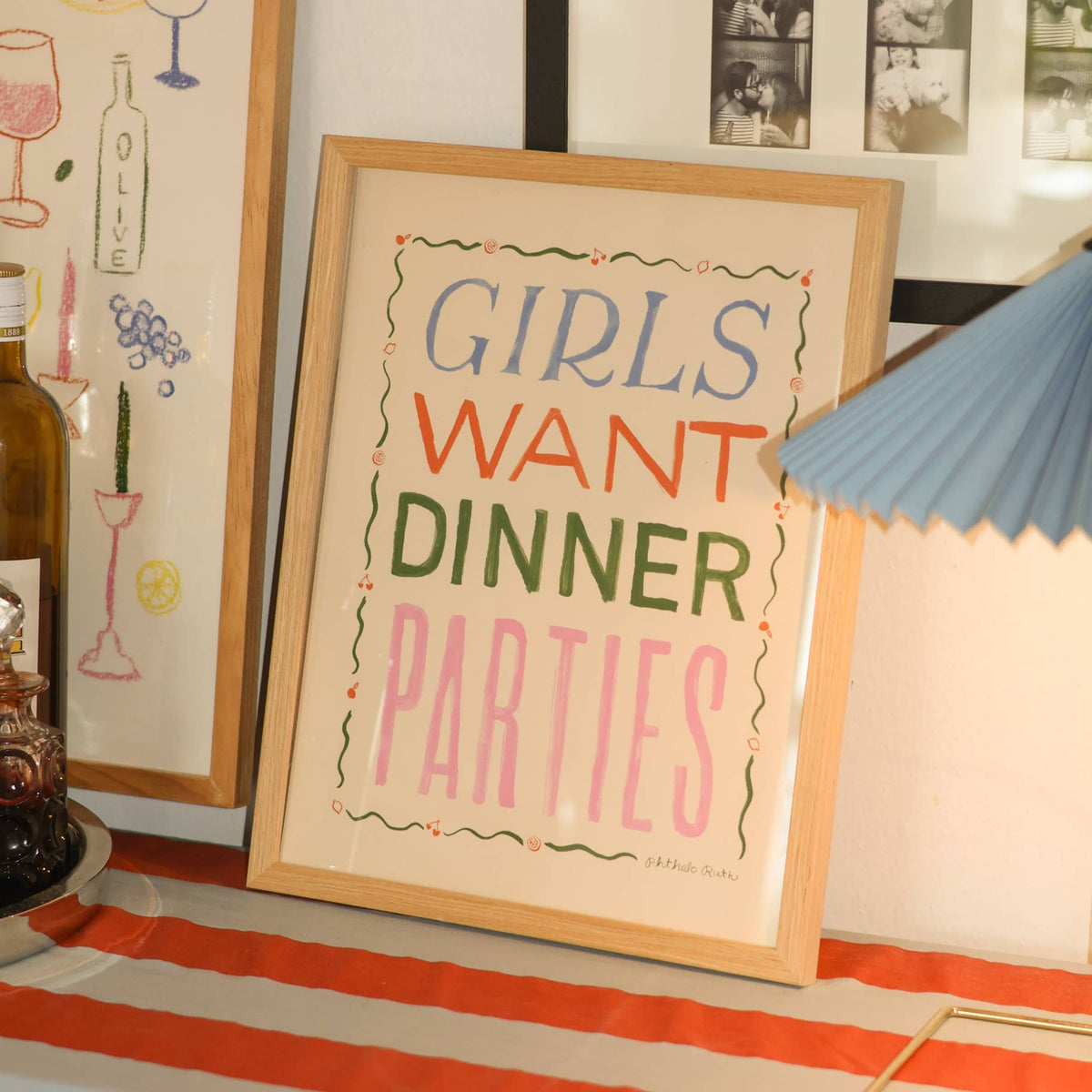 Girls Want Dinner Parties Art Print