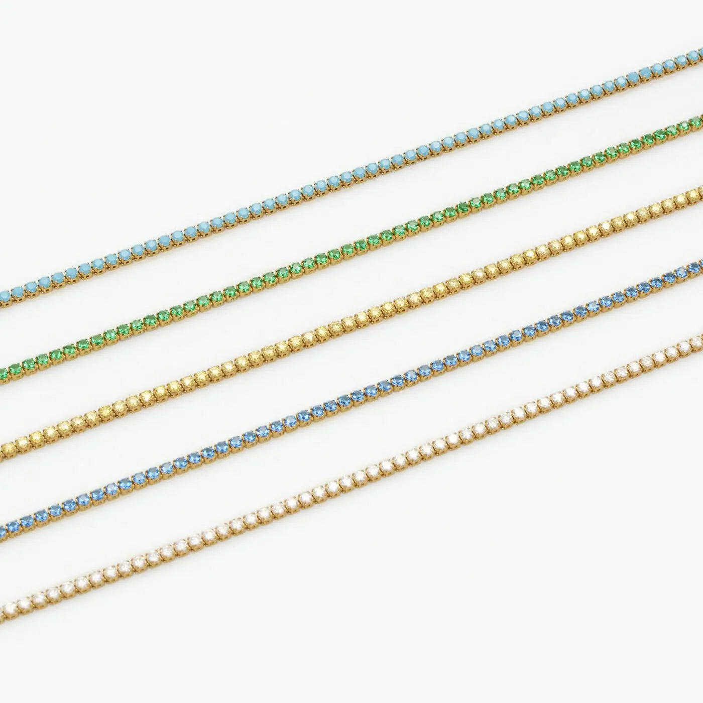 Dallas Micro Tennis Bracelet in Turquoise CZ