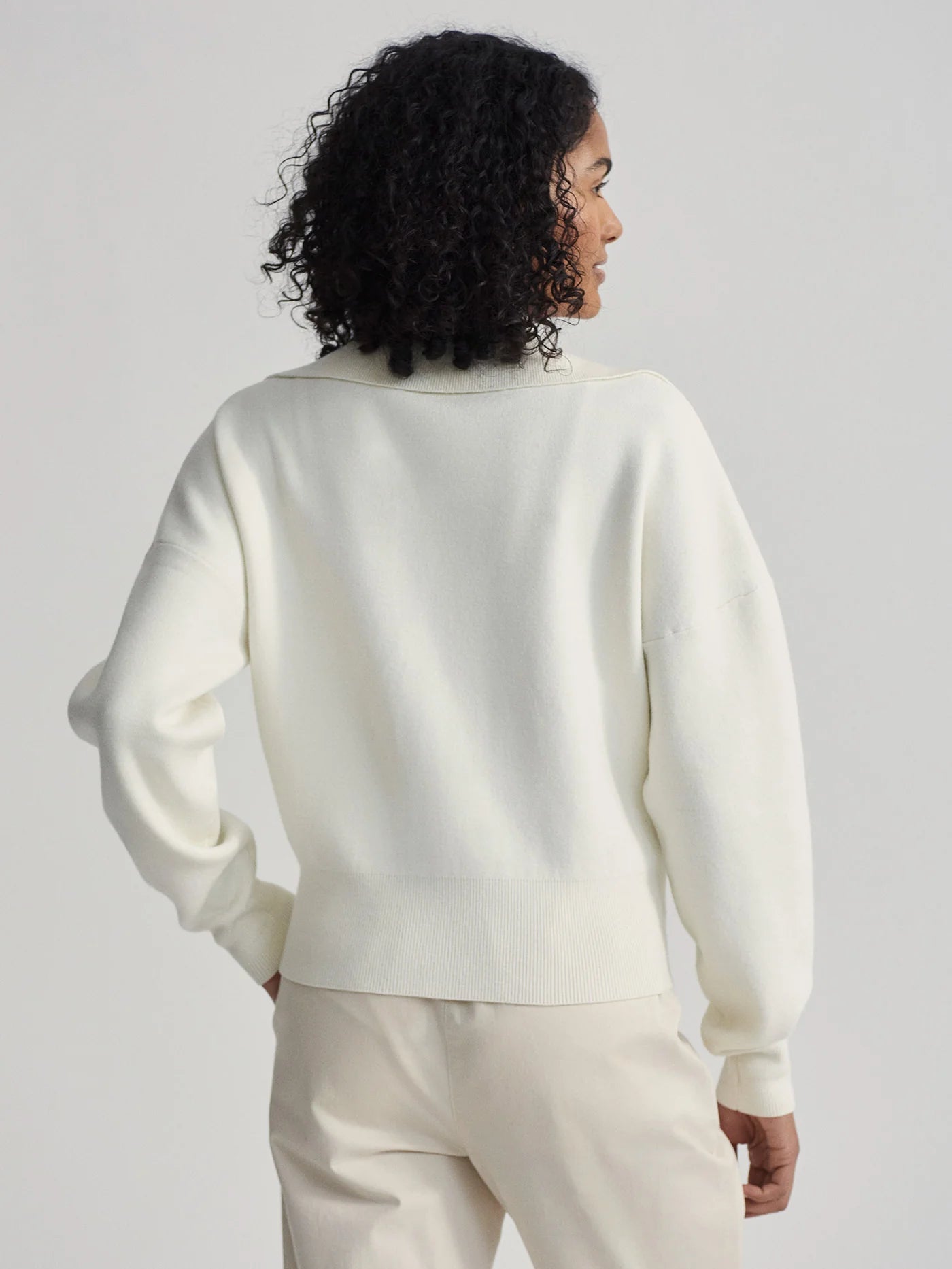 Felise Relaxed Knit Jacket | Egret