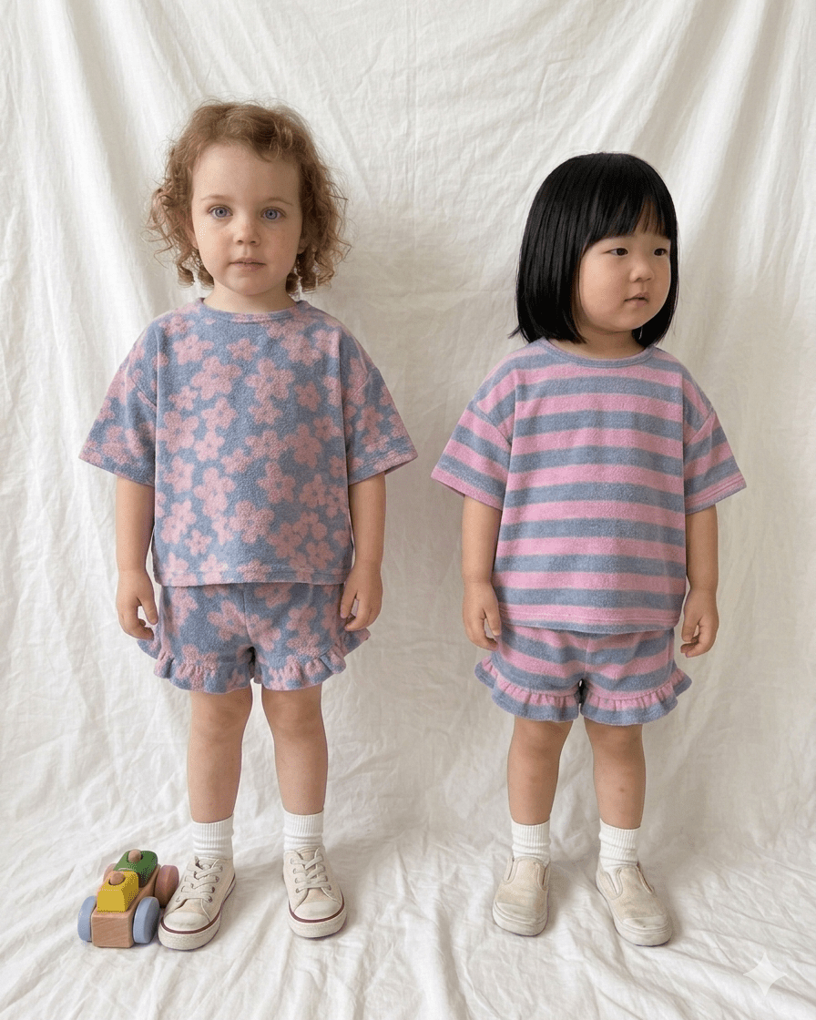 Floral Ruffle Terry Lounge Set