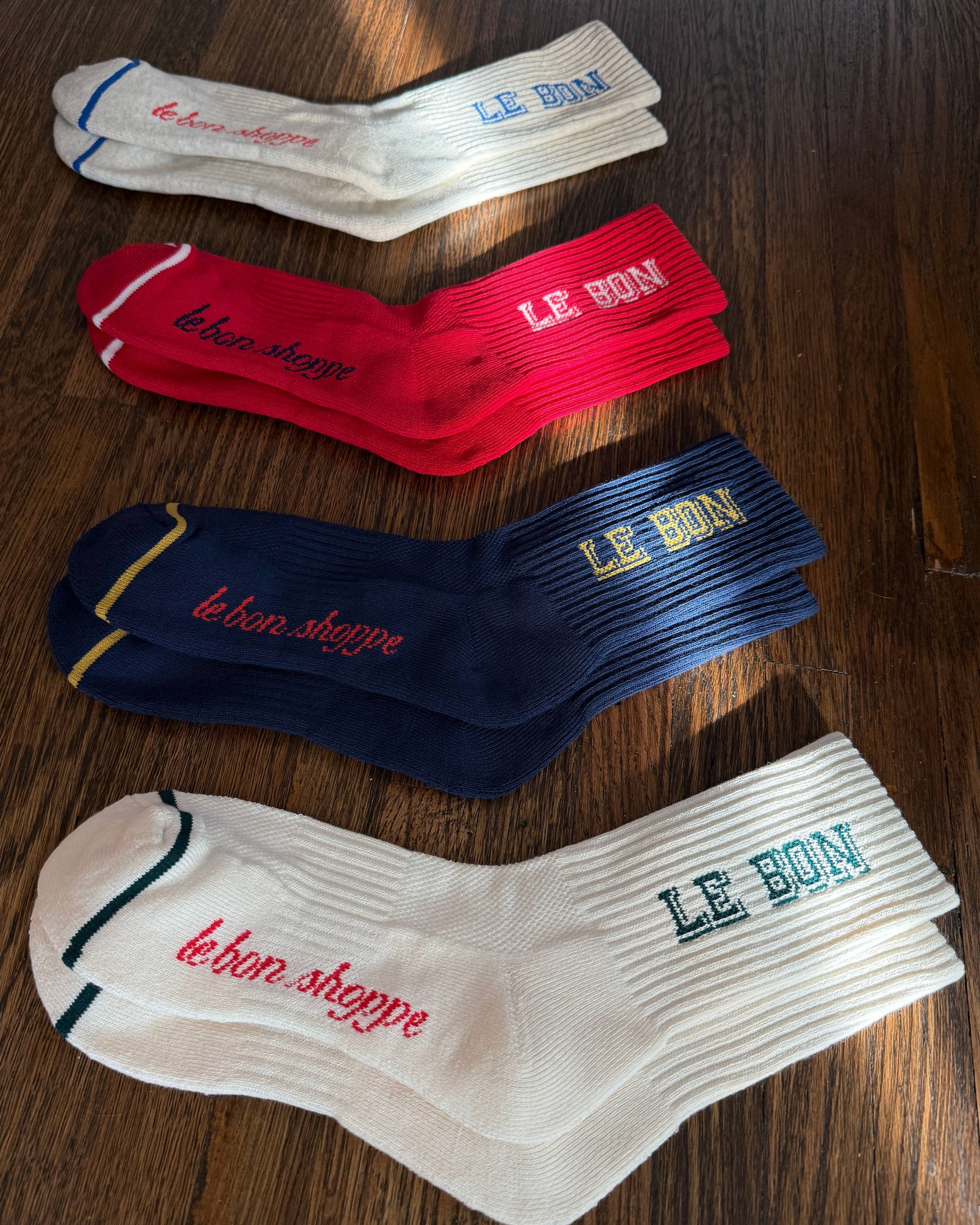 Preppy Socks | Red Cream