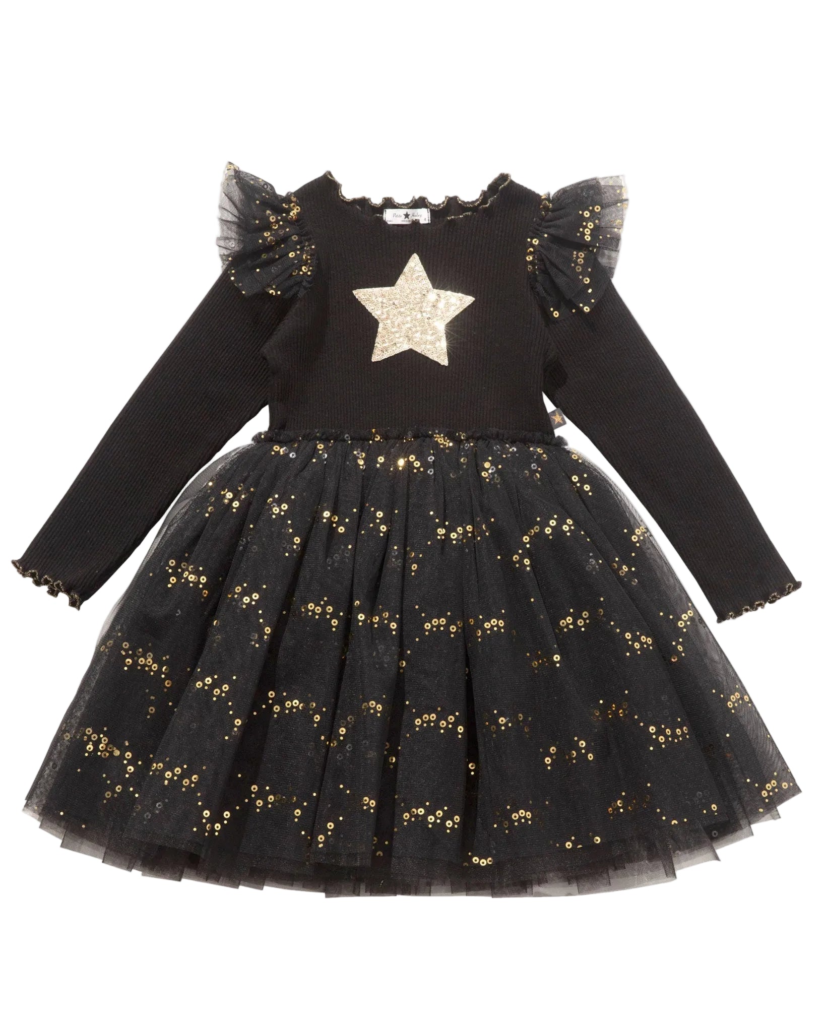 Star Frill Tutu Dress | Black
