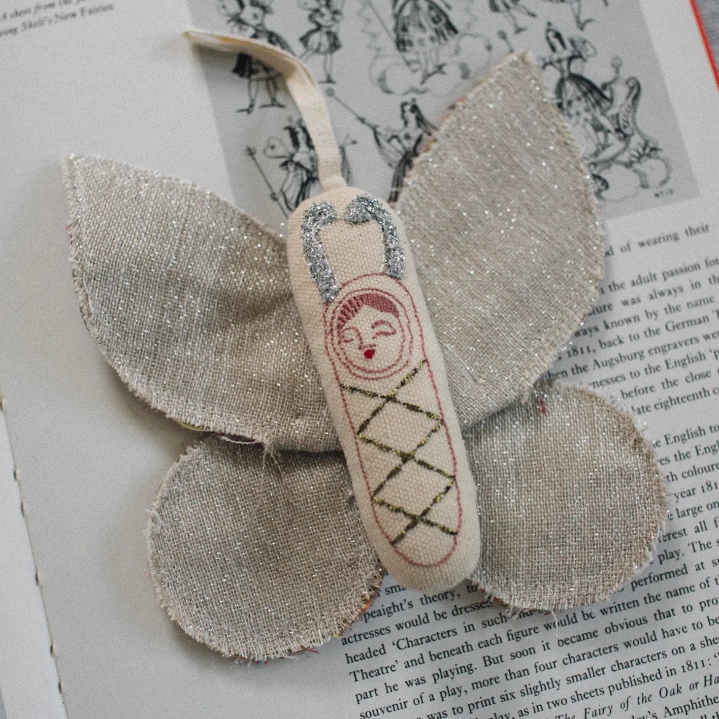 Cotton Sleepy Moth Ornament