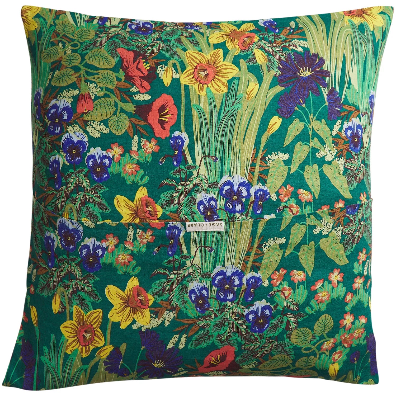 Babette Linen Euro Pillowcase | Verdant