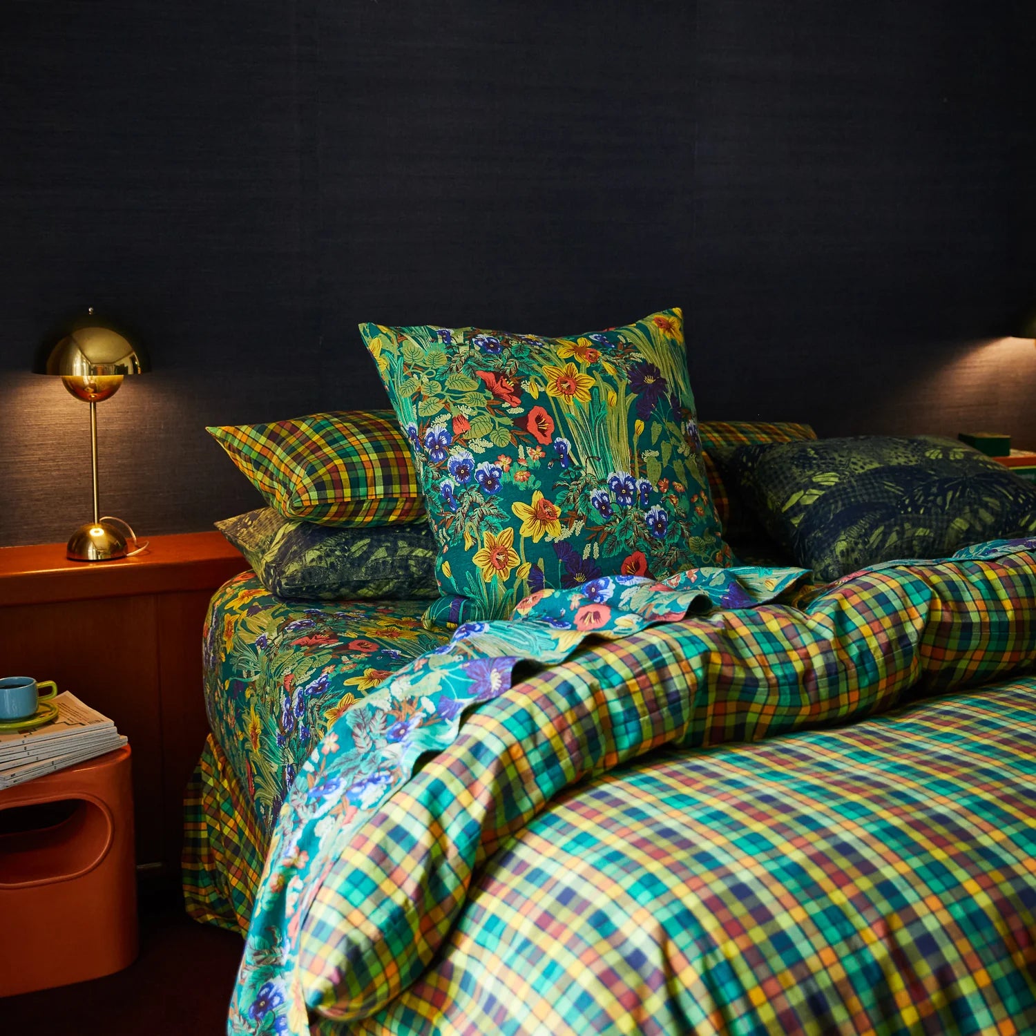 Babette Linen Euro Pillowcase | Verdant