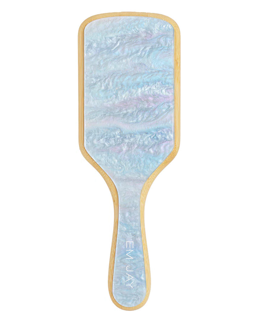 Bamboo Paddle Hair Brush in Blue Sugar