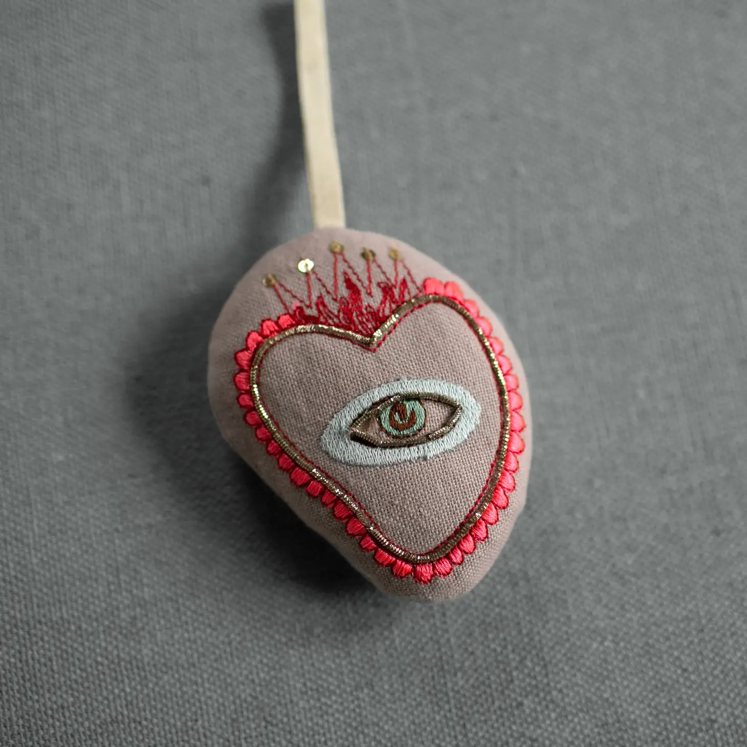 Cotton Sacred Heart Ornament | Filled with Lavender