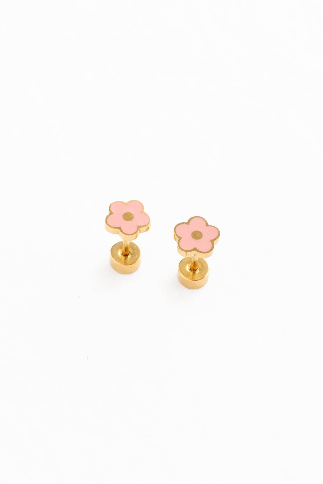 Pink Petite Flower Studs