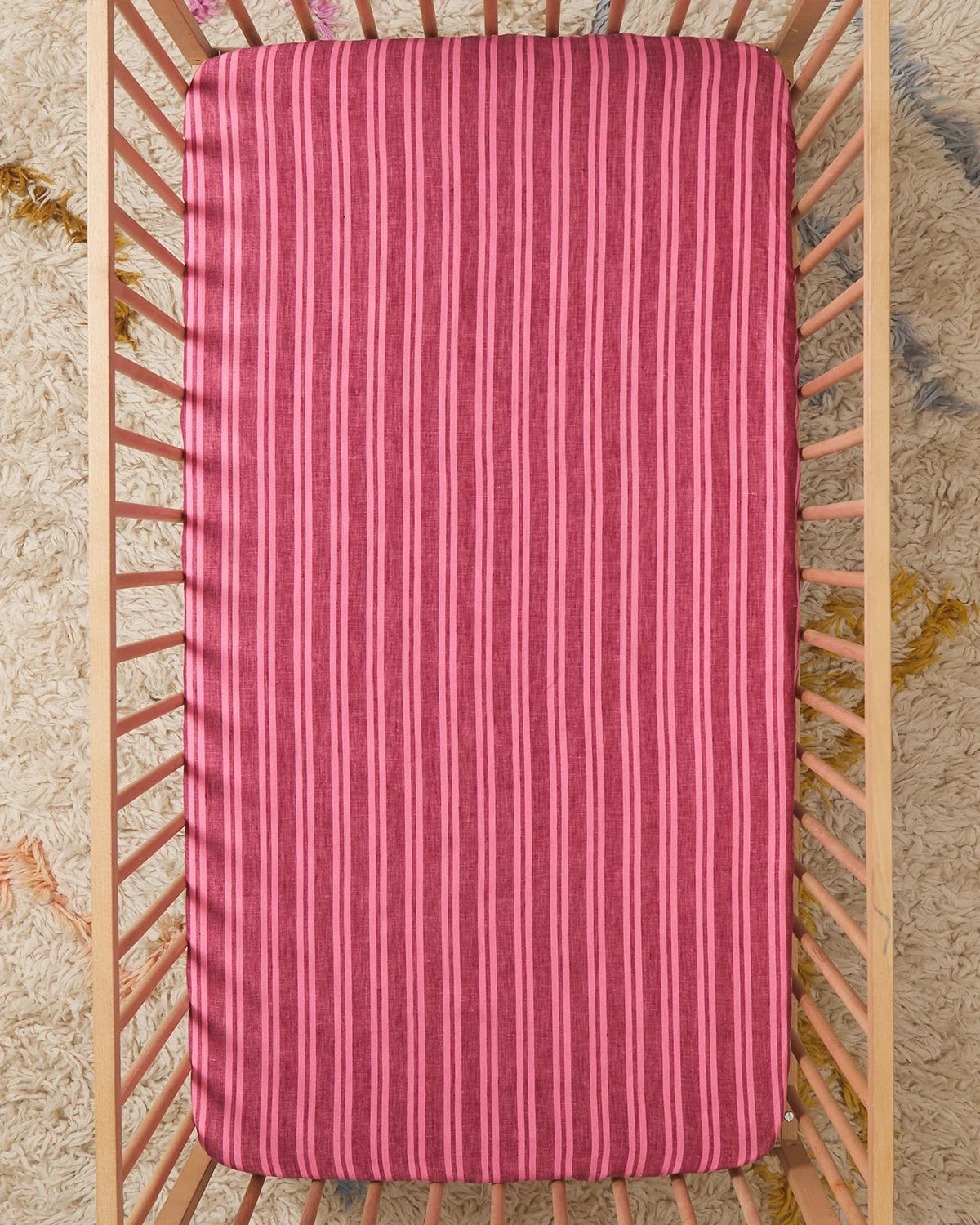 Nadine Linen Crib Sheet