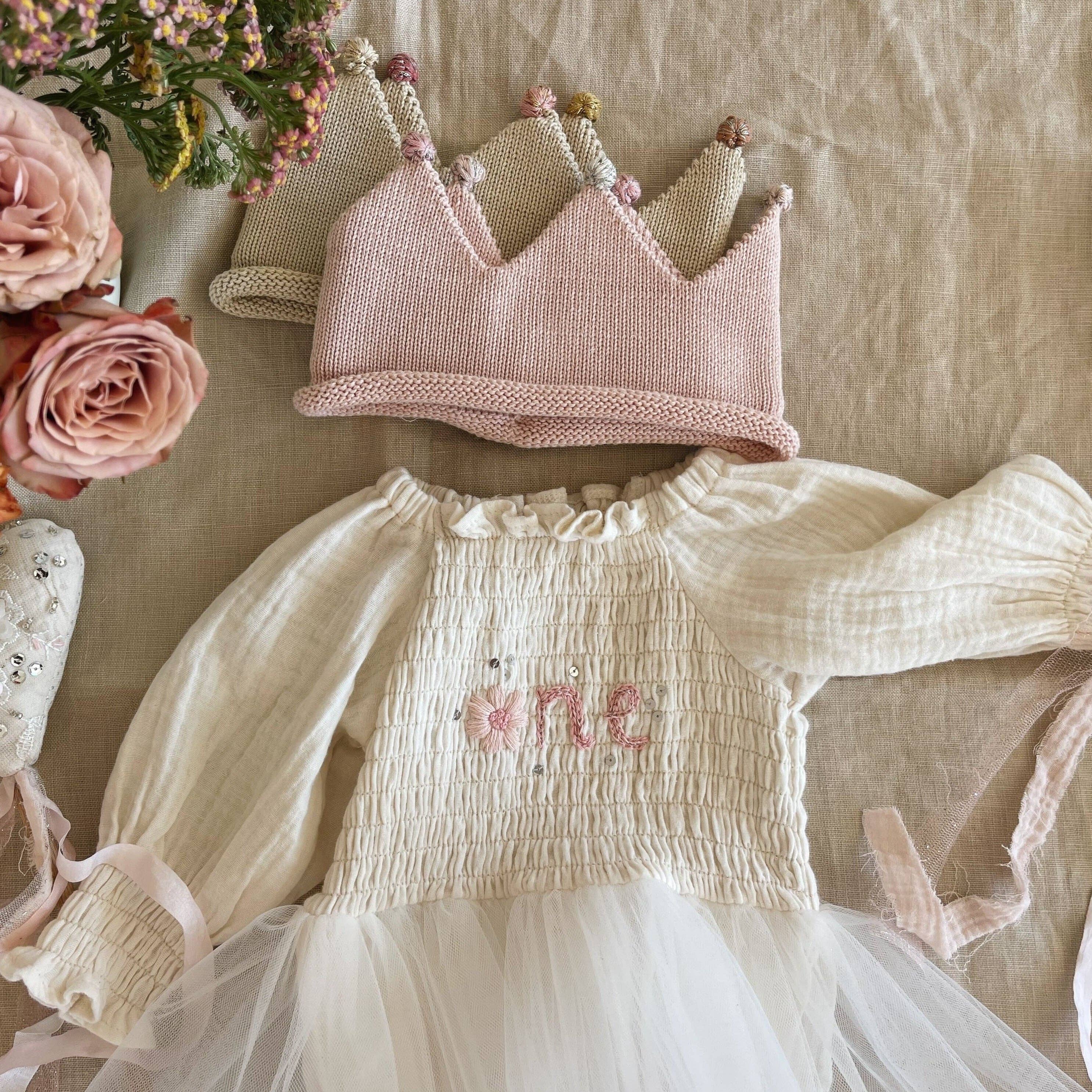'One' Long Sleeve Tutu | Ivory