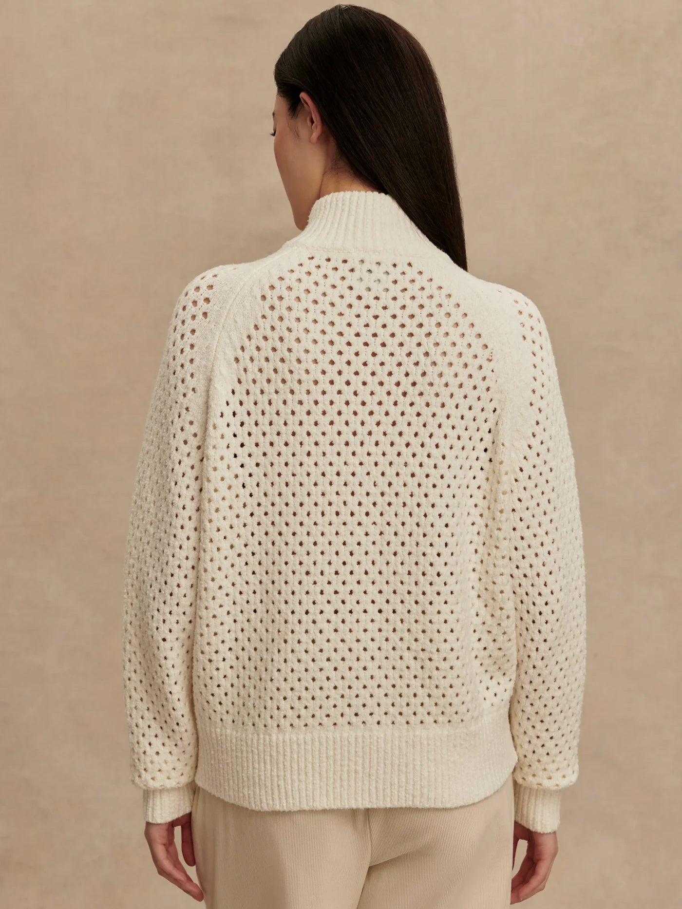 Mandy Boucle Knit Jacket | Coconut Milk