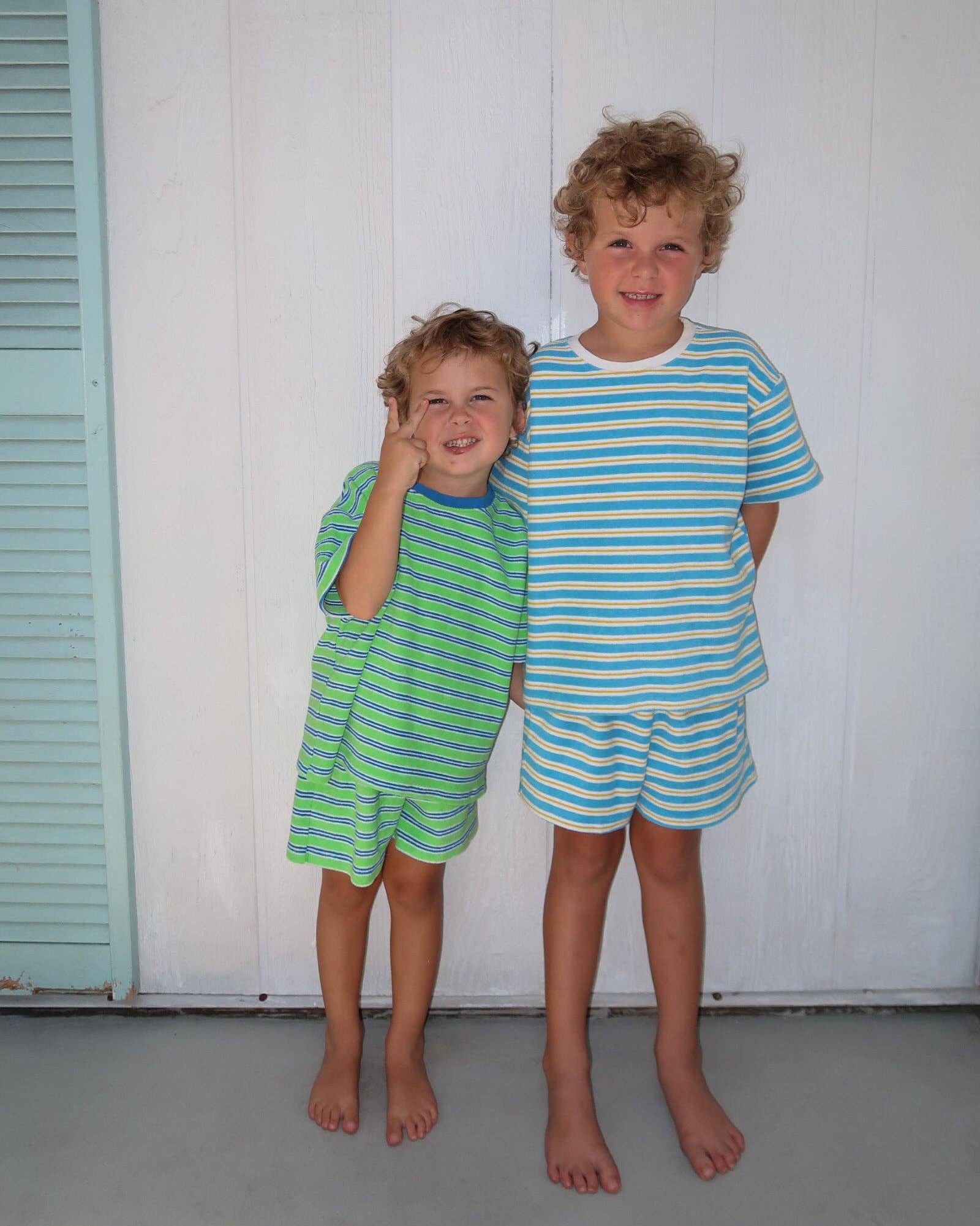 Sunny Stripe Terry Lounge Set