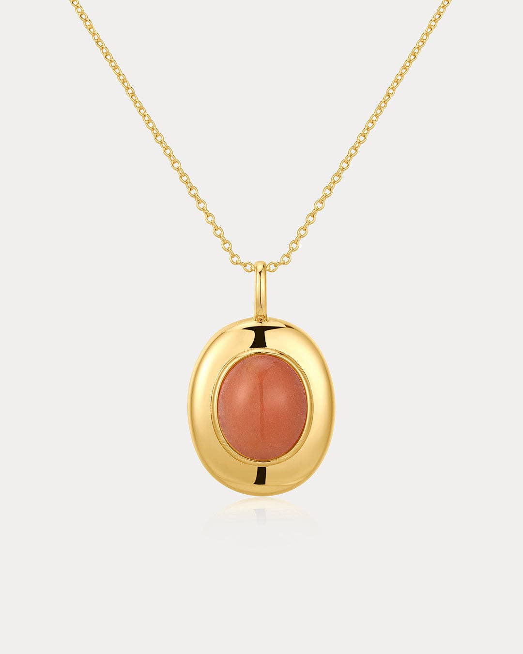 Sunset Stone Locket Necklace
