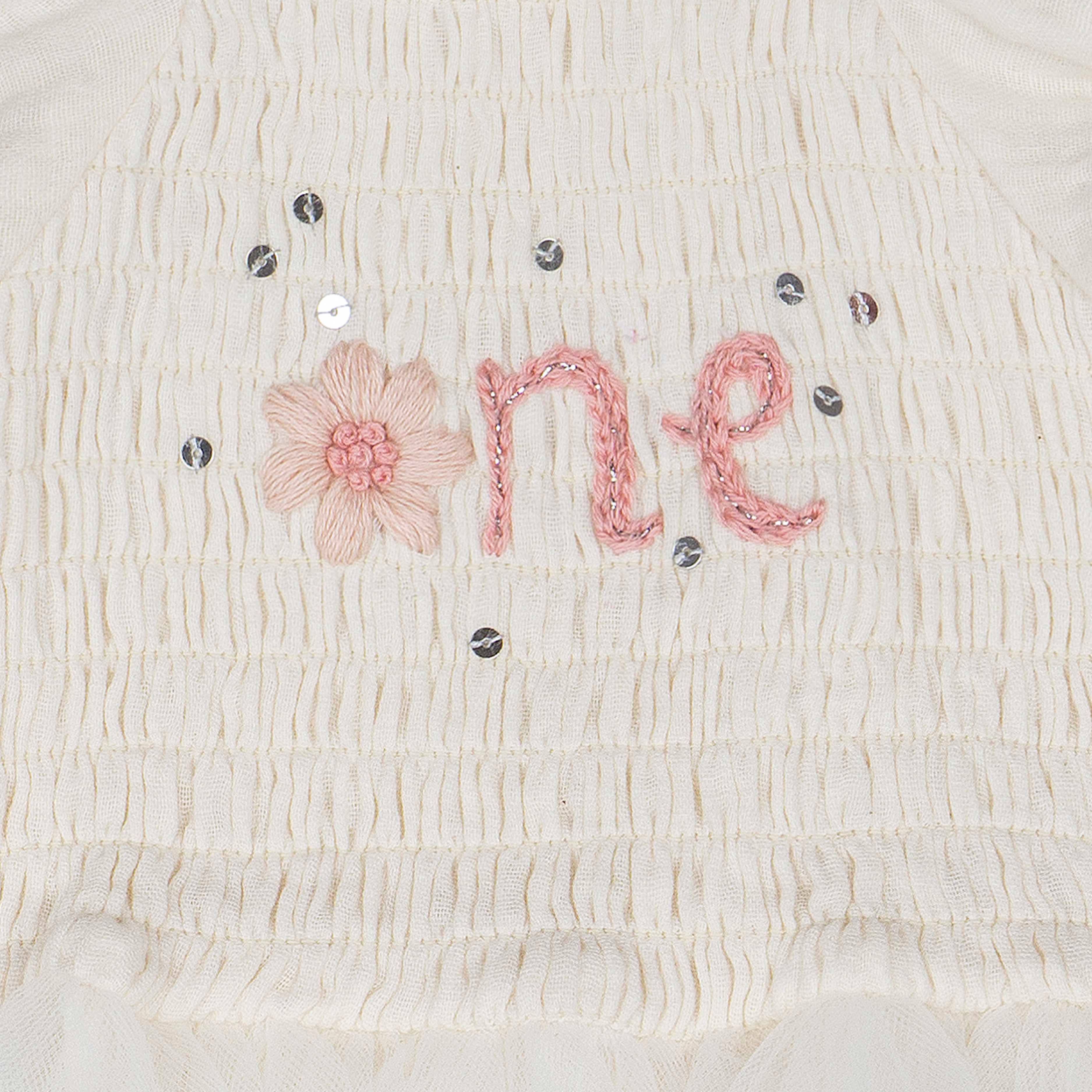 'One' Long Sleeve Tutu | Ivory